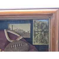 Football Wall Art Memorabilia Display Shadow Box Wood Frame