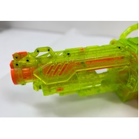 Rare Sonic Green Nerf Gun Vulcan EBF-25 with N-Strike Bullet Holder
