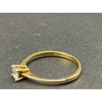 Ladies 21ct Yellow Gold Cubic Zirconia Ring