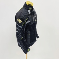 RJays Apex Touring Motorcycle Jacket Size L/14 Black Neon Accents
