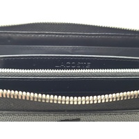 Lacoste Ladies Chantaco Zipped Matte Leather Wallet Noir