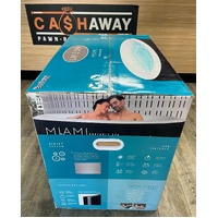 Bestway Lay-Z-Spa Miami AirJet Black Inflatable Spa 2-4 Adults 1.80m x 66cm