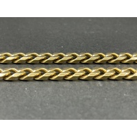 Mens 9ct Yellow Gold Curb Link Necklace
