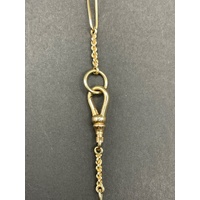 Ladies 9ct Yellow Gold Trombone Twist Link Necklace
