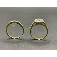 Ladies 18ct Yellow Gold Diamond Ring Set