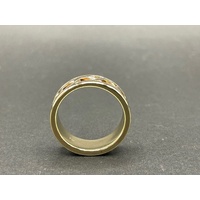 Mens 9ct Yellow Gold Curb Pattern Ring