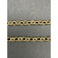 Ladies 9ct Yellow Gold Belcher Link Necklace