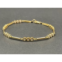 Ladies 9ct Yellow Gold Fancy Link Bracelet