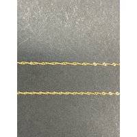 Ladies 18ct Yellow Gold Margarita Twist Link Necklace with Hand Pendant