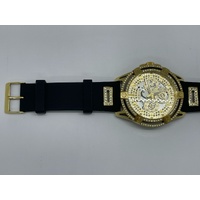 Guess GW0537G2 King Mens Black Gold Tone Multifunction Watch Stainless Case