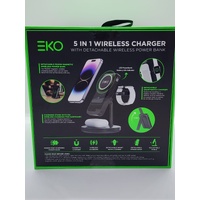EKO 5 in 1 Wireless Charging Station with Detachable Wireless Power Bank