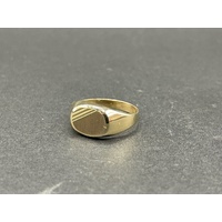 Mens 9ct Yellow Gold Signet Ring