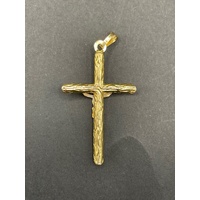 Unisex 18ct Yellow Gold Crucifix Pendant