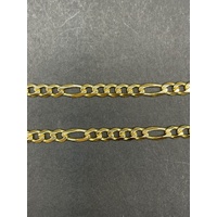 Unisex 18ct Yellow Gold Figaro Link Necklace