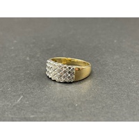 Ladies 18ct Yellow Gold Diamond Cluster Ring