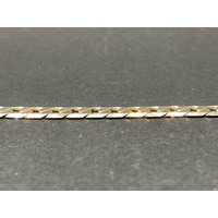 Mens 10ct Yellow Gold Curb Link Bracelet