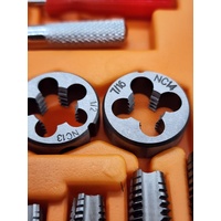 Frost 40 Piece Imperial Tap and Die Set Coarse and Fine Pitch