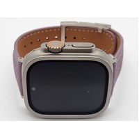 Apple Watch Ultra 2 49mm Cellular Smartwatch Titanium Case Premium Leather Band