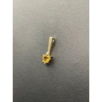 Ladies 9ct Yellow Gold Orange Gemstone Pendant
