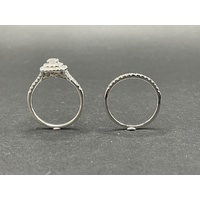 Ladies 14ct White Gold Diamond Ring Bridal Set