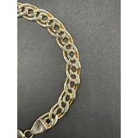 Unisex 9ct Yellow Gold Double Link Bracelet