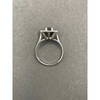 Ladies 18ct White Gold Diamond and Sapphire Ring