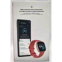 Fitbit Versa 4 Smart Fitness Watch Pink Sand Copper Rose Aluminium
