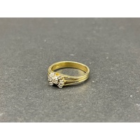 Ladies 18ct Yellow Gold Diamond Cluster Ring