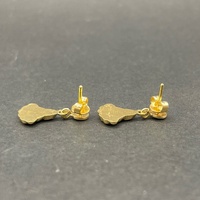 Ladies 18ct Yellow Gold Fan Dangle Earrings