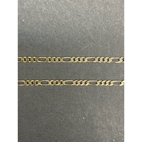 Unisex 9ct Yellow Gold Figaro Link Necklace
