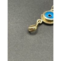 Ladies 9ct Yellow Gold Hindi Hand Pendant