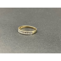 Ladies 9ct Yellow Gold Diamond Band Ring