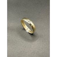 Unisex 9ct Yellow Gold Plain Band Ring
