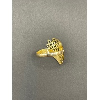 Ladies 18ct Yellow Gold Pattern Ring