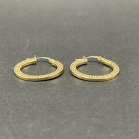 Ladies 18ct Yellow Gold Round Hoop Earrings