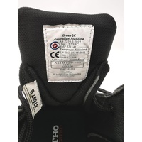 Steel Blue Mens Parkes Zip Safety Boots with Scuff Cap 312658 Black Size 10