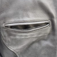 Rivet Bike Jacket Size 48 Black Leather Motorcycle Jacket Mens Protective Gear