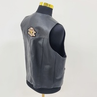 Himalaya Motorbike Wear Leather Vest Size 48 Classic Black Biker Riding Gear