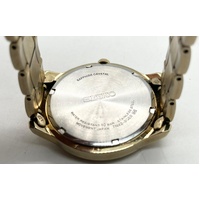 Seiko Sapphire Glass 100M Water Resistant Mens Watch 7N42-0GE0 Gold Tone