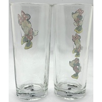 Disney Minnie Mouse Set of 2 Drinking Glasses 325ml Classic Cartoon Glassware