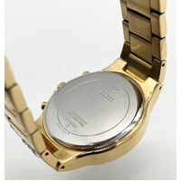GUESS Ladies Gold Tone Crystal Set Multifunction Watch GW0320L2 36mm