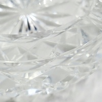 Unbranded Clear Cut Glass Ashtray Round Decorative Smoking
