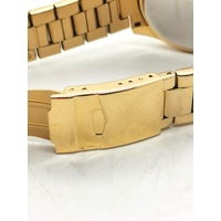 Elite Ladies Gold Tone Stone Set Analog Watch 5080035 with Tin Case