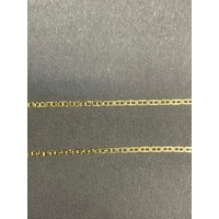 Ladies 14ct Yellow Gold Anchor Link Chain & Heart Pendant