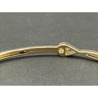 Ladies 14ct Yellow Gold Pandora Infinite Diamond Bangle