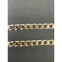 Mens 9ct Yellow Gold Curb Link Necklace