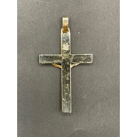 Unisex 9ct Yellow Gold Crucifix Cross Pendant
