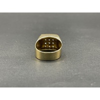 Mens 18ct Yellow Gold Diamond Ring