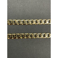 Mens 9ct Yellow Gold Curb Link Necklace