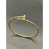 Ladies 18ct Yellow Gold Round Bangle